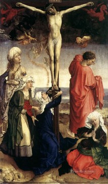 Crucifixion religieuse Rogier van der Weyden Religieuse Christianisme Peinture à l'huile